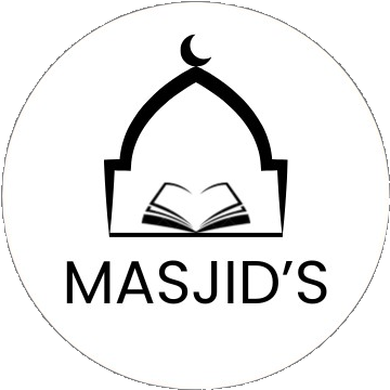 Logo masjidsurau.com that represents a mosque shape and a book indside it. it represent this page shares story about mosque.